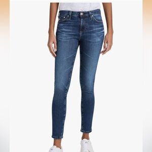 Ag Adriano Goldschmied Legging Ankle Jean Super Skinny Mid‎ Wash Blue size 26